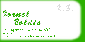 kornel boldis business card